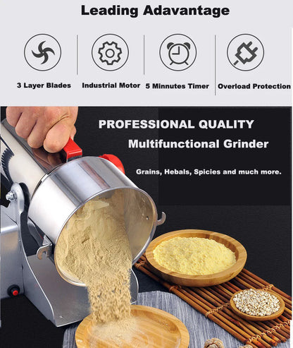 BioloMix 800g 700g Grains Spices Hebals Cereals Coffee Dry Food Grinder Mill Grinding Machine Gristmill Flour Powder crusher [HAP]