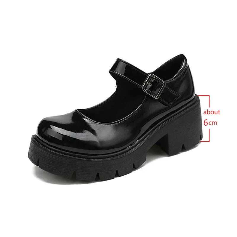 Shoes Women's heels mary janes platform Lolita shoes on heels Pumps Women's Japanese Style Vintage Girls High Heel shoes for women [LOL]