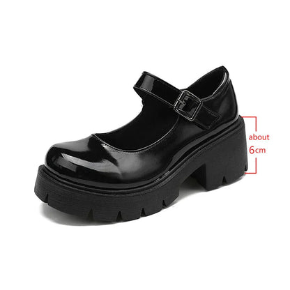 Shoes Women's heels mary janes platform Lolita shoes on heels Pumps Women's Japanese Style Vintage Girls High Heel shoes for women [LOL]