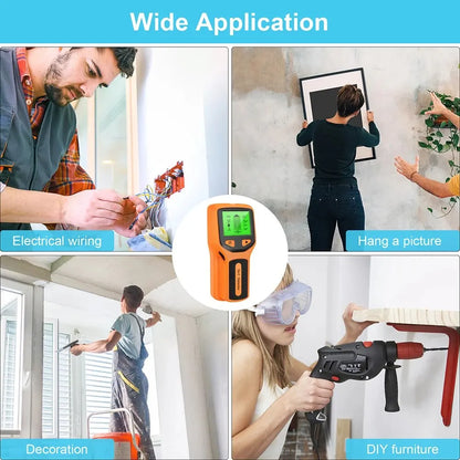 HW430 5in1 Wall Stud Detector LCD Display Multifunctional Handheld for Wood AC Wire Cable Metal Detector Electric Wall Finder SC [MTL]