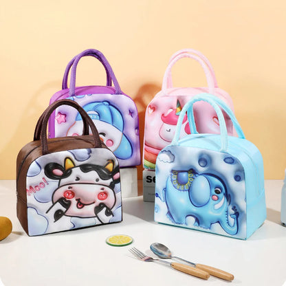 Lunch Bag Thickened Handheld Insulated Lunch Box Bag Children Cute With Meals Lunch Box Bag [MUG]