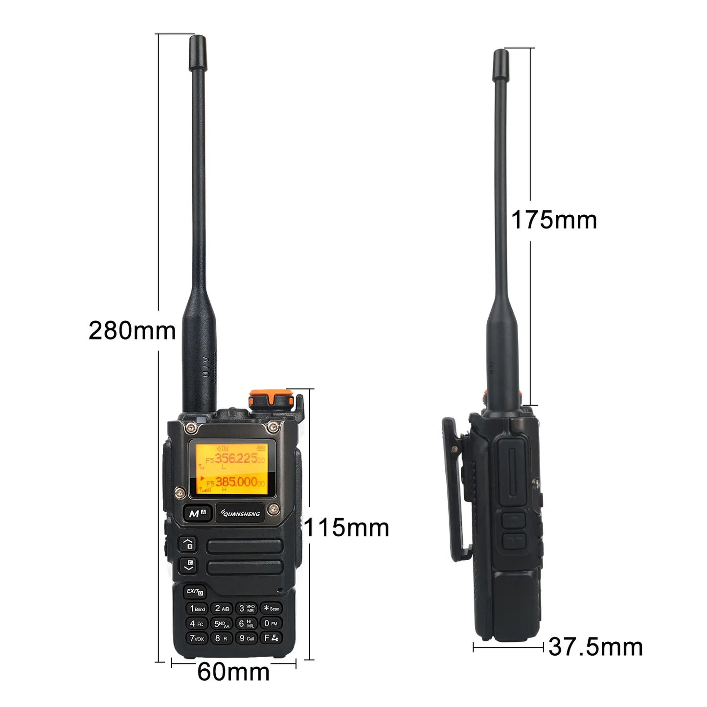 Quansheng Walkie Talkie Air Band 50-600MHz HF RX UV-K5(8) 136-600MHz UHF VHF TX FM Scrambler NoAA Frequency Scan Copy DTMF Radio [TEL]