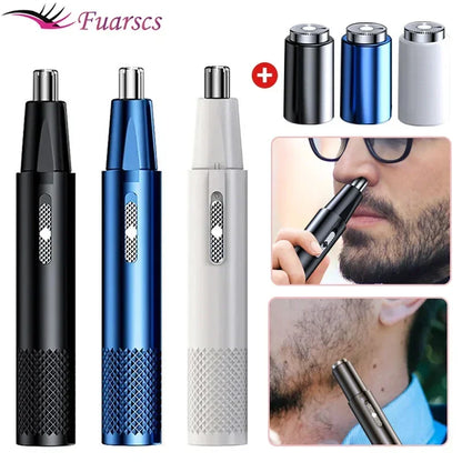 Electric Nose Hair Clipper Rechargeable Multi-kinetic Shaving Two-in-one Unisex Fully Automatic Washable Shaving Nose Trimmer [HAI]