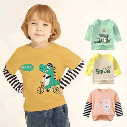 Children's Clothing Boys Girls T-Shirt kids clothes Cartoon Tops Long Sleeve Baby Clothing Autumn Winter Cotton Print Sweatshirt [TSH]