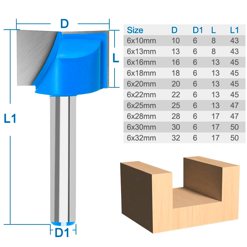 XCAN 1pc 28mm Wood Trimmer Bottom Cleaning Engraving Bits 6mm Shank CNC Milling Cutter Wood Router Bit [PTO]