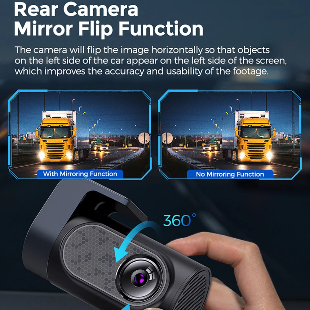 Upgrade AZDOME Car DVR M550 Pro Dash Cam 4K 5.8Ghz WiFi 2 or 3 Cameras Front/Cabin/Rear Cam GPS Night Vision Parking Monitor [CAR]