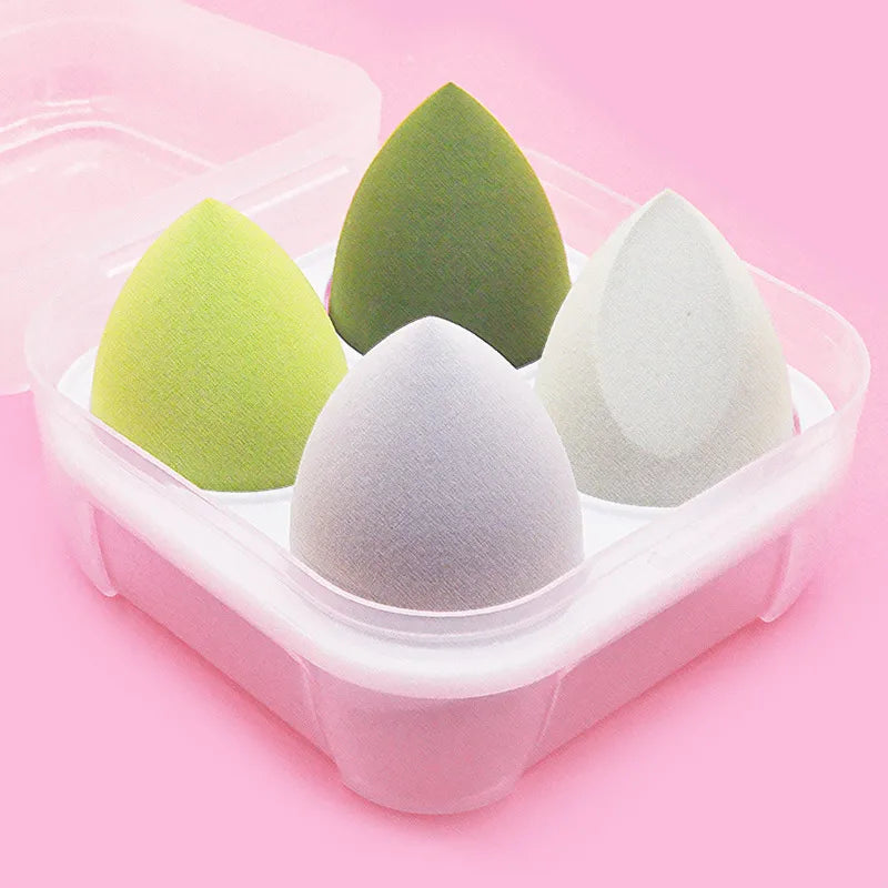 4/8pcs Makeup Sponge Powder Puff Dry and Wet Combined Beauty Cosmetic Ball Foundation Powder Puff Bevel Cut Make Up Sponge Tools [CSM]