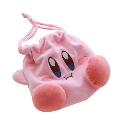 NEW Kawaii Anime Cartoon Star Kirby Plush Cosmetic Bag Cute Pink Plush Portable Storage Bag Coin Purse Girl&Child Holiday Gifts [CSM]