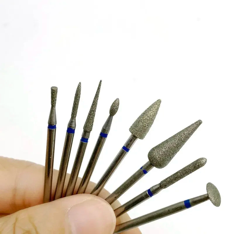 1pc Diamond Nail Drill Bit For Manicure Cutter Dental Diamond Grinding Polish Burs Dental Lab Polisher 2.35mm Shank [DEN]