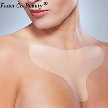 Reusable Anti Wrinkle Chest Pad Silicone Transparent Removal Patch Face Skin Care Anti Aging Breast Lifting Chest Patch Flesh [SKC]