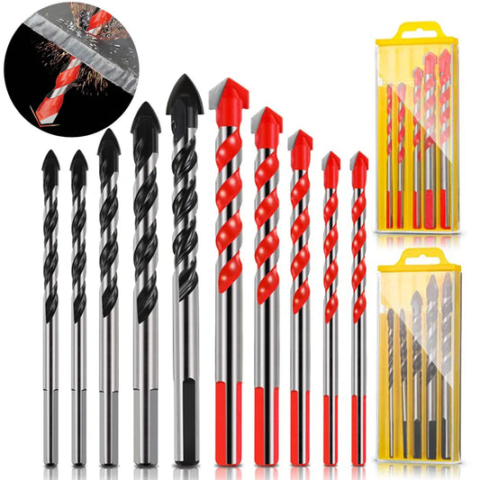 3-12mm Multifunctional Glass Metal Tile Drill Bit Triangle Diamond Drill Set Ceramic Concrete Brick Wood Punching Hole Saw Drill [TPT]