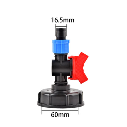 IBC Tank Adapter Fuel Tank Fitting S60 Thread Cap 60mm to1"3/4"1/2" Female Tap Connector Garden Irrigation Valve Fitting [GAR]