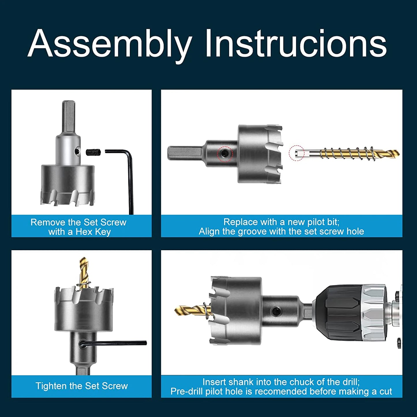 1 pc 5A Carbide Tip TCT Drill Bit Hole Saw 12-150mm Drill Bit Set Hole Saw Cutter For Stainless Steel Metal Alloy Drilling [PTO]