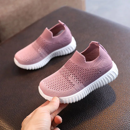 Children Running Sneakers Boys Kids Shoes Mesh Breathable Anti-Slip Walking Patchwork Tenis Toddler Soft Soled Girls Shoes [SHO]