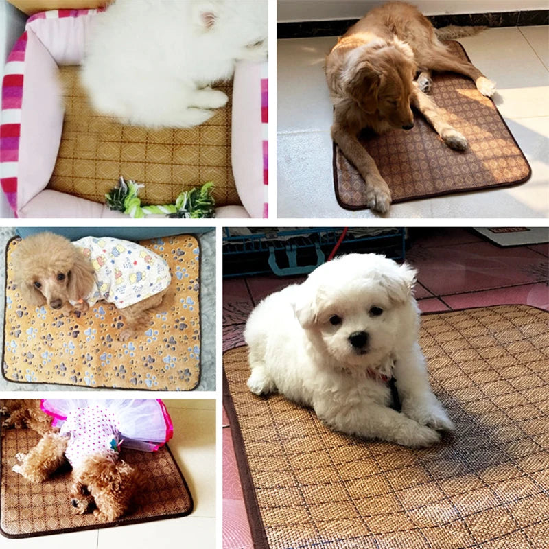 Dog Cooling Mat Summer Pad Pet Mat Bed for Dogs Cat Blanket Sofa Breathable Summer Washable Pet Supplies Accessories [PET]