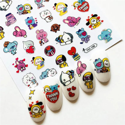 Hamster 3d nail art sticker nail decal stamping export japan designs rhinestones  decorations [BEU]