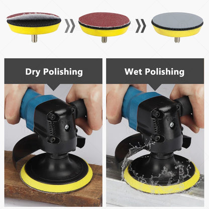 Headlight Repair Restoration Kit Car Polishing Disc 3inch 75mm Auto Waxing Sponge Sanding Pad With Sandpaper For Car Detailing [CAR] [DTL]