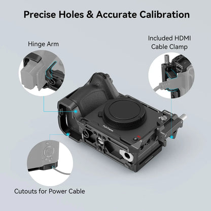 SmallRig Cage for Sony FX30 / FX3 Camera Cage Rig Kit With Cable Clamp Cold Shoe NATO Rail Accessories for Mic Light 4138 [PHO]