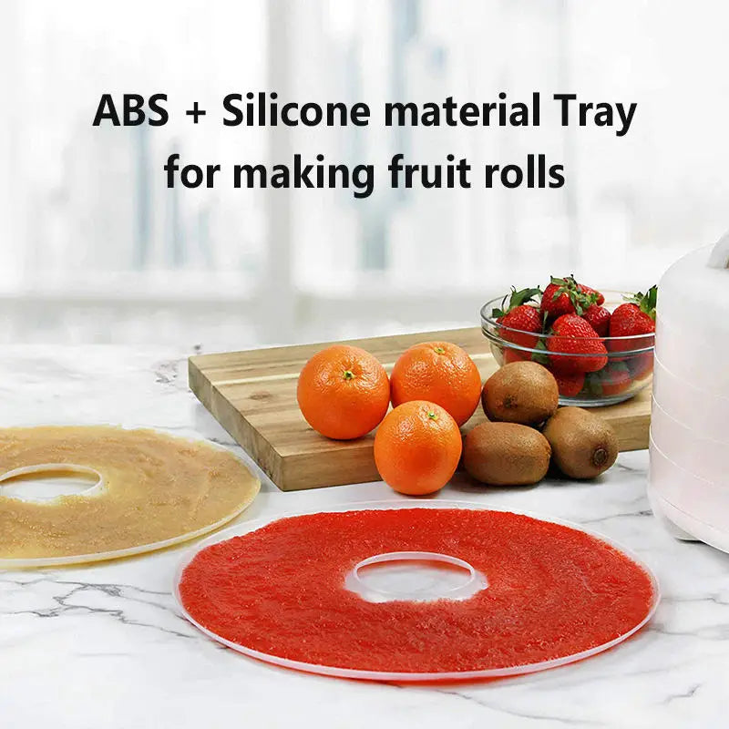 CUKYI Food Dryer Accessories Water Catching Tray Fruit Roll-up Tray 31CM Diameter Food Grade ABS Slinicone Material [HAP]