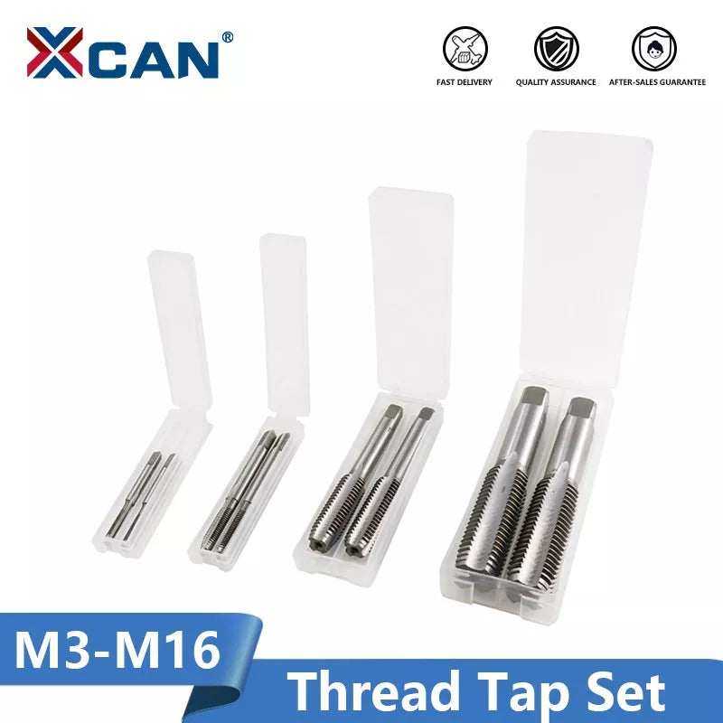 Thread Tap Set Right Hand Straight Flute Tap M3 M4 M5 M6 M7 M8 M10 M12 M14 M16 Metric 2pcs Threading Tool Screw Tap Drill [PTO]