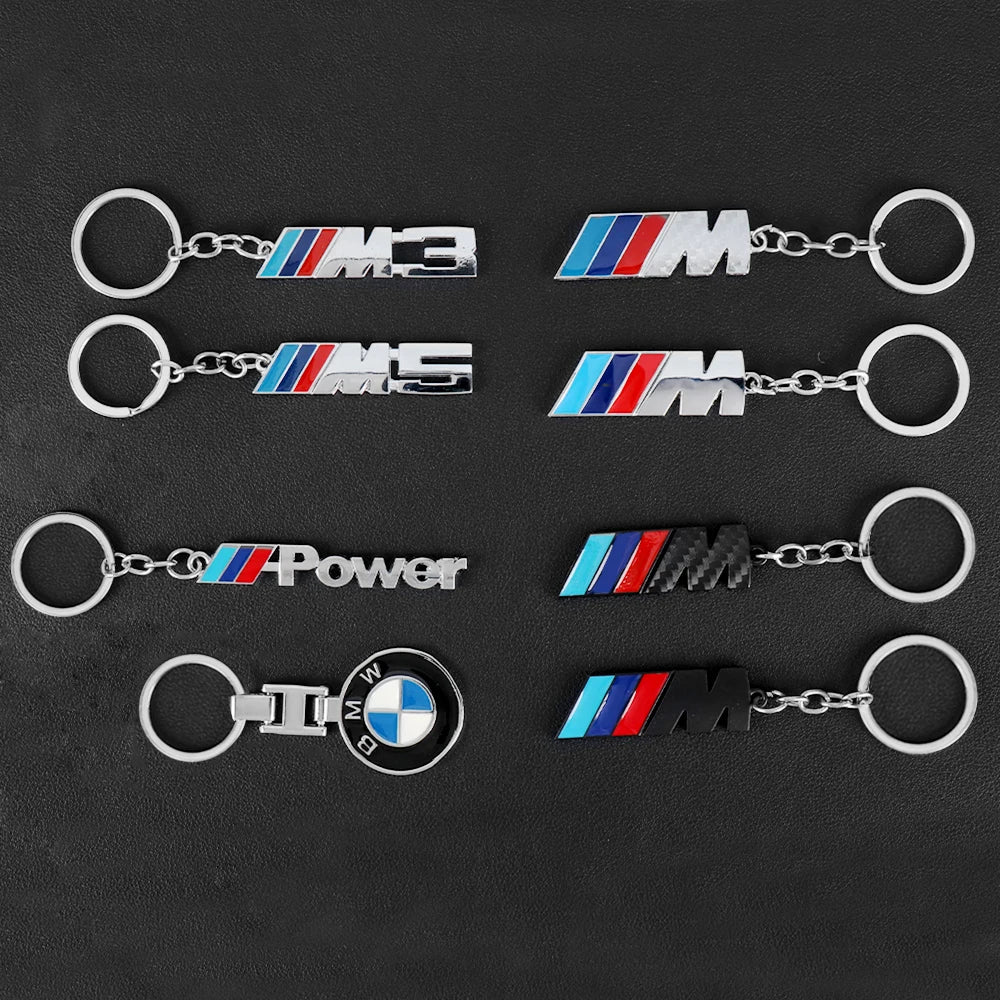 BMW Keychain Metal Emblem Style Keyring Car Motorcycle Accessories Fashion Gift For BMW M Performance M3 M5 M6 Power F10 F13 E30 [BDK]