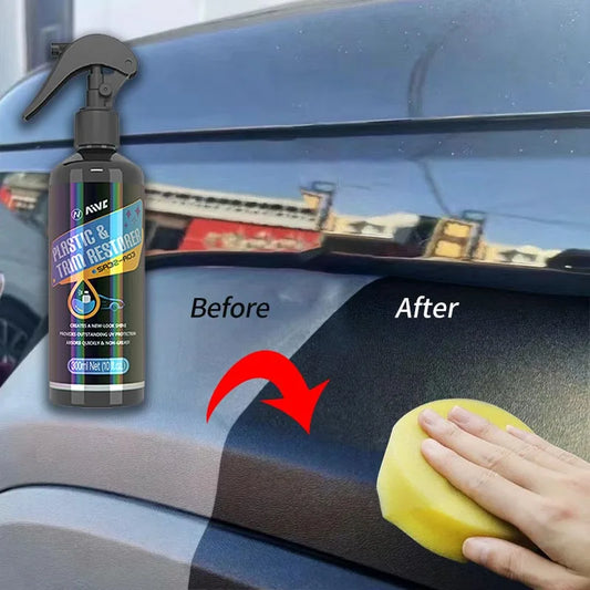 Car Plastic Trim Restorer Exterior Rubber Parts Renovator Aivc Back To Black Shine Coating Polish Repair Spray Car Detailing [CAR] [DTL]