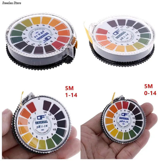 5M Alkaline Acid Indicator Meter Test Paper Roll 0-14 1-14 PH Meters For Water Urine Saliva Soil Litmus Accurate Measuring [MTR]