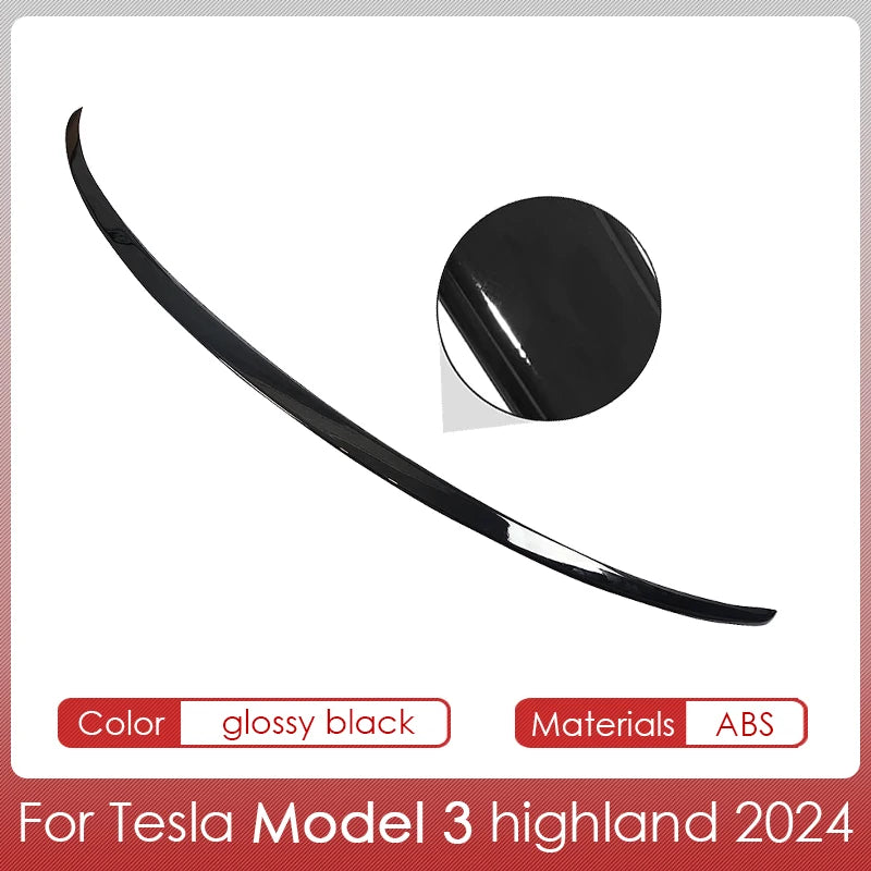 For Tesla Spoiler Model Y 2024 Accessories Spoilers Wings for Tesla Model 3 Highland 2024 Accessories 3/Y 2017-2024 ABS Material [BDK]