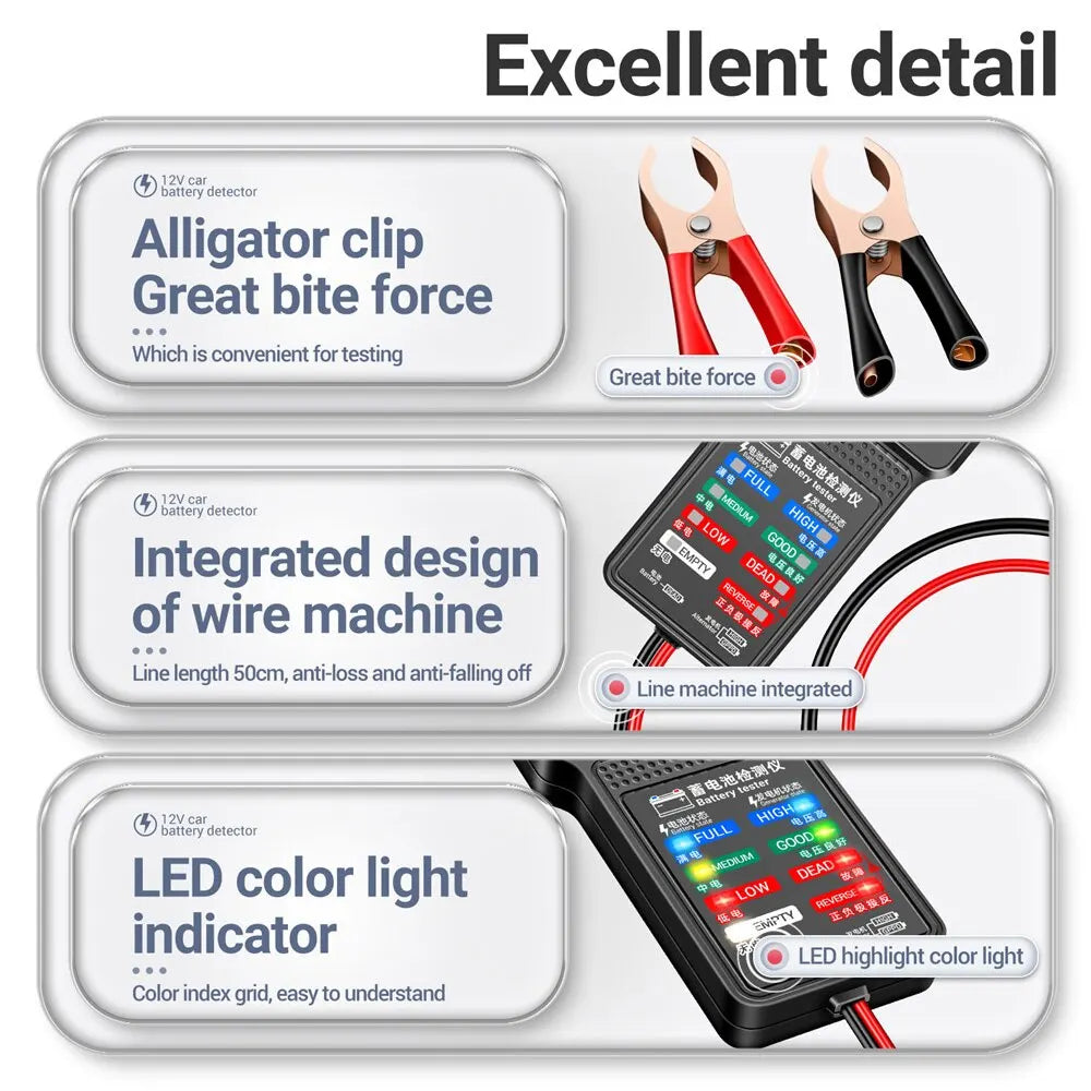 ANENG BT-171 12V Multifunctional Battery Testers Auto Repair Industry Detection with LED Reverse Display Screen Electrician Tool [TOL]