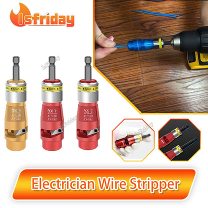 Electric Wire Stripper For Fast Stripping Wire Tool Al Electric Wire Peeling Machine For Power Drill Driver Wire Stripping Tool [TOL]