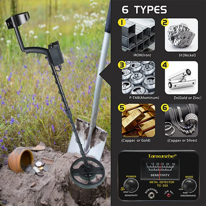 TC-200 Upgrade Metal Detector Underground Draad Ijzer Metalen Goud Detector Verstelbare Tracker Voor Schat Zoeken Nieuwe detect [MTL]