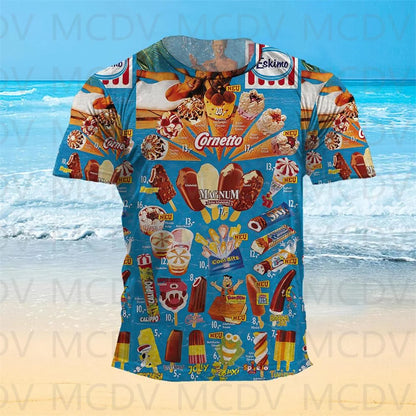 Men's Summer Shorts Sleeve Shirts Ice Shirt 3d Printed Men's T-Shirt  [MEN]