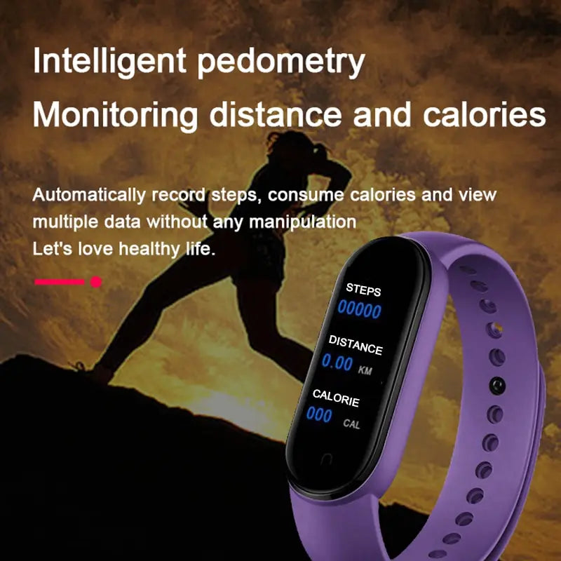 M7 Smart Watch Smartband Heart Rate Smartwatch Fitness Tracker Blood Pressure Sport Bracelet for Mi Band 7 Men Women [SWH]