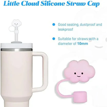 3 Pack Compatible with Stanley 30&40 Oz Tumbler, 10mm Cloud Shape Straw Covers Cap, Cute Silicone Cloud Straw Covers [MUG]