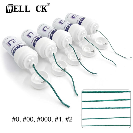 1 Bottle WELLCK Dental Thread Disposable Gingival Retraction Cord Knitted Cotton Gum Line Dentist Material 5 Sizes 0 00 000 1 2 [DEN]