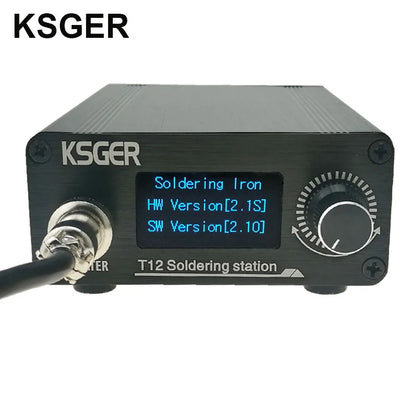 KSGER T12 Soldering Station Iron Tips STM32 V2.1S OLED DIY FX9501 Handle Electric Tools Welding Temperature Controller 75W [TOL]