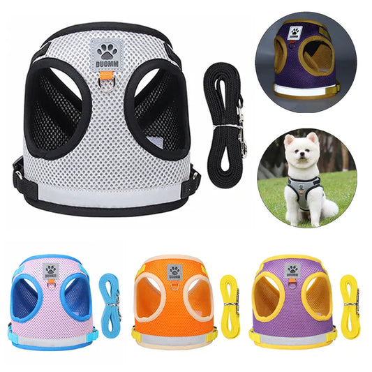 Reflective Safety Pet Dog Harness Leash Set Small Medium Dogs Cat Vest Puppy Chest Strap [PET]