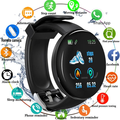 D18 Smart Watch Men Women Smartwatch Blood Pressure Waterproof Digital Watches Sports Fitness Tracker Watch for apple watch band [SWH]