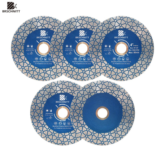 BRSCHNITT Diamond Saw Cutting Disc Grinding Saw Blade Sanding Disc for Ceramic Tile Porcelain, 105mm, 115mm, 125mm, 1Pc [TPT]