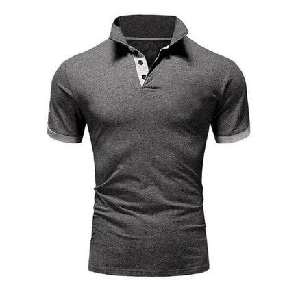 Covrlge Polo Shirt Men Summer Stritching Men's Shorts Sleeve Polo Business Clothes Luxury Men Tee Shirt Brand Polos MTP129 [MEN]