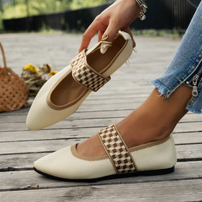 Women's Ballet Flats Casual Shoes Low Heel Barefoot Elegant Woman Sneakers Socofy Comfortable Pointed Toe on Offer Free Shipping [SHO]