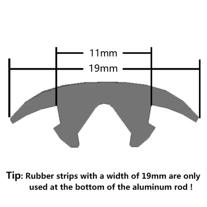 Sealing Rubber Strip at The Bottom of The Roof Rack Cross Bar Can Reduce Wind Resistance Noise Width 19mm For Thule Top Rod [CAR]