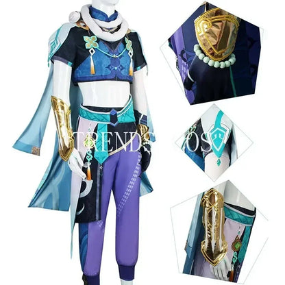 High-Quality Game Baizhu Cosplay Costume Bai Zhu Outfits Snake Headwear Eyeglasses Baizhu Full Set for Comic Con [COS]