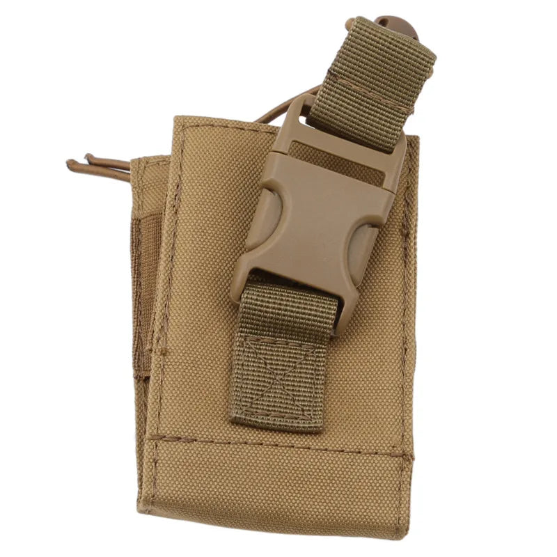 2023 Tactical Radio Pouch Hunting Walkie Talkie Holder Interphone Hanging Bag Military Molle Nylon Magazine Pouch Pocket Caza [TEL]