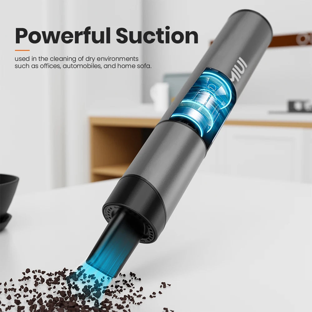 MIUI Mini Portable Vacuum Cleaner Cordless Handheld Vacuum with 3 Suction heads Easy to Clean for Desktop Keyboard & Car (USB) [VAC]