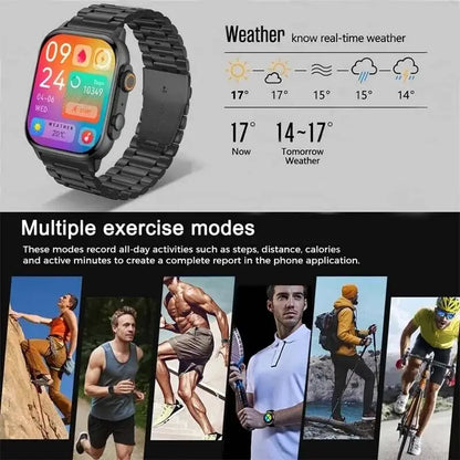 HK9 Pro MAX Smart Watch 9 Mens Women AMOLED HD Screen Heart Rate Blood Pressure NFC Bluetooth Call Smartwatch For Sport [SWH]