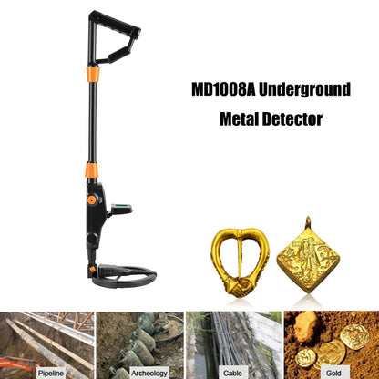 Underground Metal Detector Adjustable Gold Silver Jewelry Treasure W/ LCD Display Waterproof Search Metal Seeker Tool MD1008A [MTL]