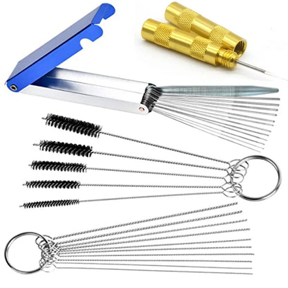 Carburetor Carbon Dirt Jet Remove Cleaning Needles Brushes Cleaner Tools for Automobile Motorcycle ATV Welder Carb Chainsaw [TOL]