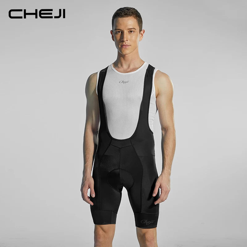 CHEJI Cycling Bib Shorts Men's Bike Gel Padded Pro Bicycle Pants quick dry [MEN]