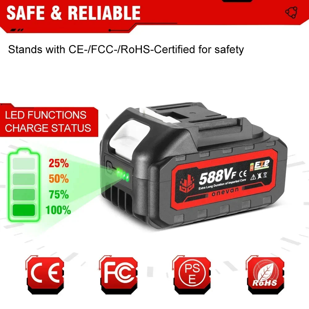 22900MAH 588Vf Rechargeable Battery For Makita 18V Battery Cordless Brushless Electric Power Tool Battery [BAT]